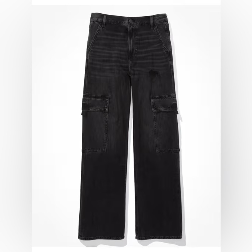 American Eagle Outfitters Super High Rise Baggy Wide Leg Cargo Jeans | NWOT
